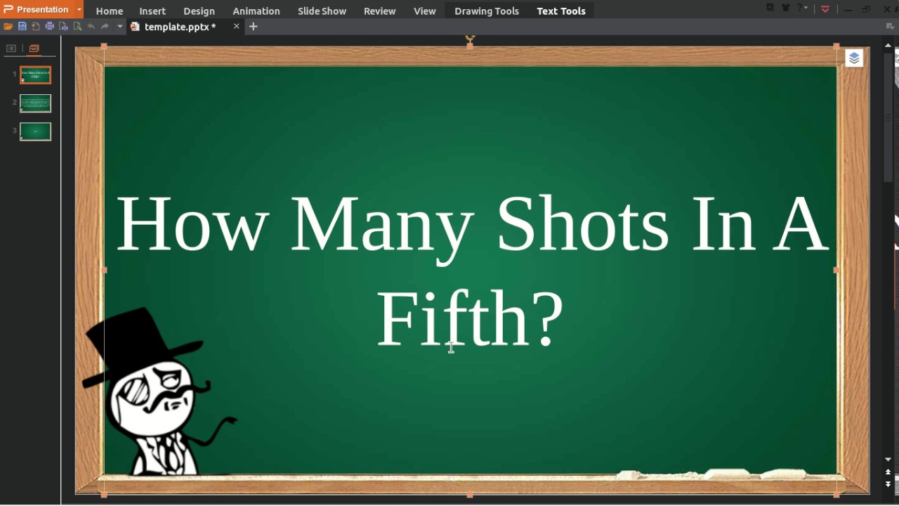 How many shots are in a fifth